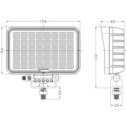 Lampa robocza LED 40W 12/24V 3200Lm 5700K(Biały neutralny) rozproszona OSRAM TT.13340
