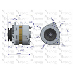 Alternator Ursus C-360 / C-4011 polski EXPOM AX260000EX