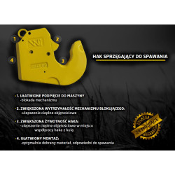 Hak CBM CAT.2S szybkosprzęg,szybkozłącze, końcówka do spawania Cat-2S lekka WARYŃSKI