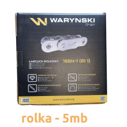 Łańcuch rolkowy 16BH-1 (R1 1) 5 m wzmocniony przemysłowy  - Waryński W-L16BH1