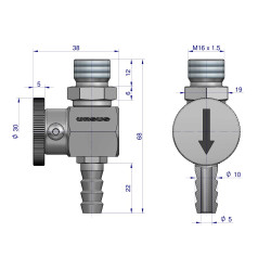 Kran paliwa  C-330/C-360 50552110 ORYGINAŁ URSUS