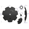 Talerz uzębiony Z-7 fi 510 otwór 30x30 stal borowa WARYŃSKI R 1242050040 1279201020 W-75103035