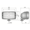Lampa / Reflektor przedni H4 WESEM w obudowie uniwersalny L/P RE.25677.01