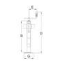 Stopa podporowa h-500mm 1000kg - SIMOL PE595 220PE595