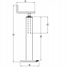 Stopa podporowa H-460mm 300kg SIMOL P525, 91426