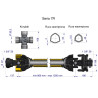 Wał przegubowo-teleskopowy 860-1300mm 970Nm sprzęgło cierne 1700Nm CE 2020 seria 7R Waryński