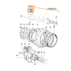 Łożysko półosi napędowej - przedni most Deutz-Fahr SDF 2.2999.164.0