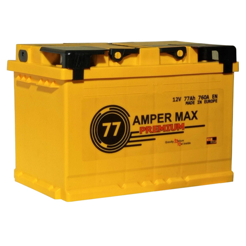 Akumulator AmperMAX Premium 77Ah / 760EN 12V B13 P+ Akumulator AmperMAX Premium 77Ah / 760EN 12V B13 P+