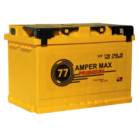 Akumulator AmperMAX Premium 77Ah / 760EN 12V B13 P+