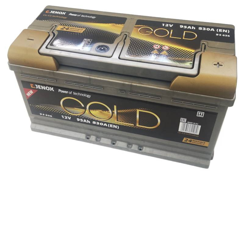 Akumulator JENOX GOLD NEW 095636 12V 95Ah 830A Polaryzacja P+ | Mocowanie :B3 Akumulator JENOX GOLD NEW 095636 12V 95Ah 830A Polaryzacja P+ | Mocowanie :B3
