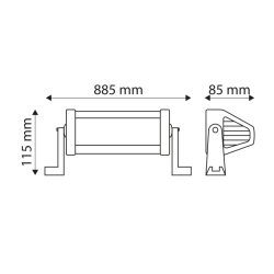 Panel roboczy LED 180W 12/24V 12600lm slim combo