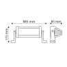 Panel roboczy LED 180W 12/24V 13500lm slim combo