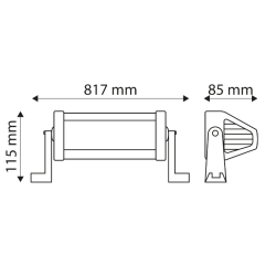 Panel roboczy LED 180W 12/24V 13500lm zakrzywiony combo