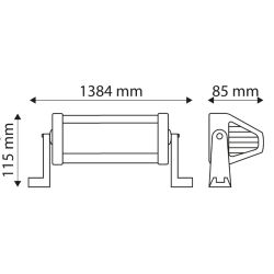 Panel roboczy LED 300W 12/24V 22 500lm combo płaski