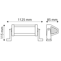 Panel roboczy LED 240W 12/24V 18 000lm - zakrzywiony combo