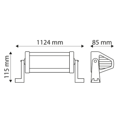 Panel roboczy LED 240W 12/24V 18 000lm prosty combo