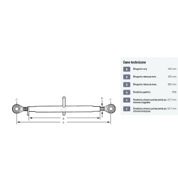 Łącznik górny oczko/oczko 610-830 M36 kat.2/2