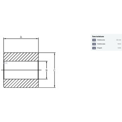 Tulejka redukcyjna, 2/1 25.7/19.4mm