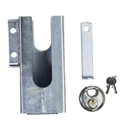 Blokada zaczepu do przyczepki samochodowej ze stali nierdzewnej i dwoma kluczami