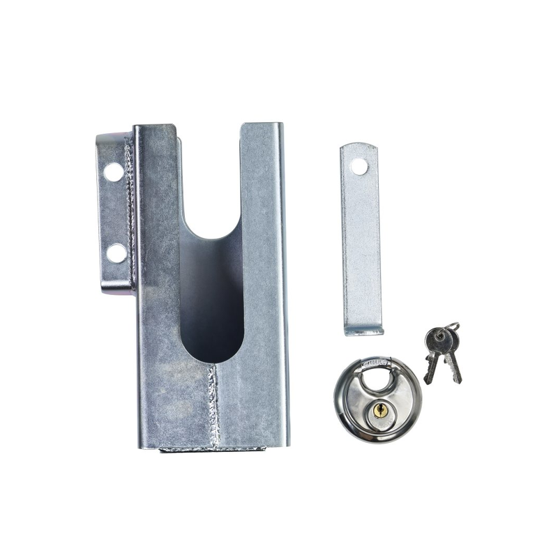 Blokada zaczepu do przyczepki samochodowej ze stali nierdzewnej i dwoma kluczami Blokada zaczepu do przyczepki samochodowej ze stali nierdzewnej i dwoma kluczami