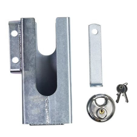 Blokada zaczepu do przyczepki samochodowej ze stali nierdzewnej i dwoma kluczami