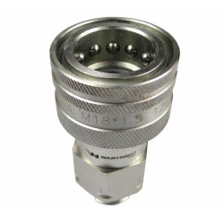Szybkozłącze hydrauliczne gniazdo M18x1.5 gwint zewnętrzny EURO (9100818G) (ISO 7241-A) Waryński