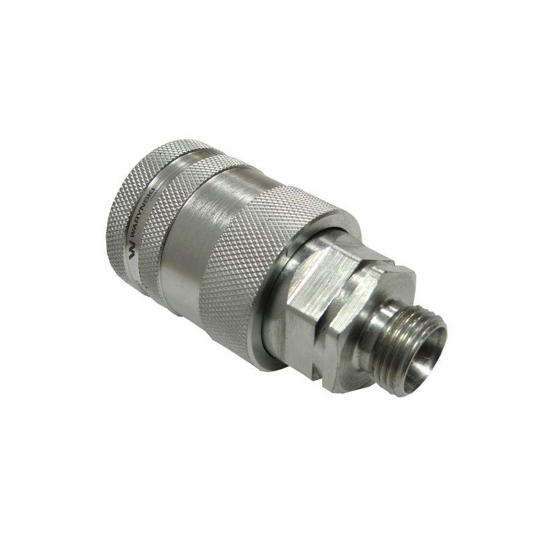 Szybkozłącze hydrauliczne gniazdo M18x1.5 gwint zewnętrzny EURO PUSH-PULL (9100818G) (ISO 7241-A) Waryński