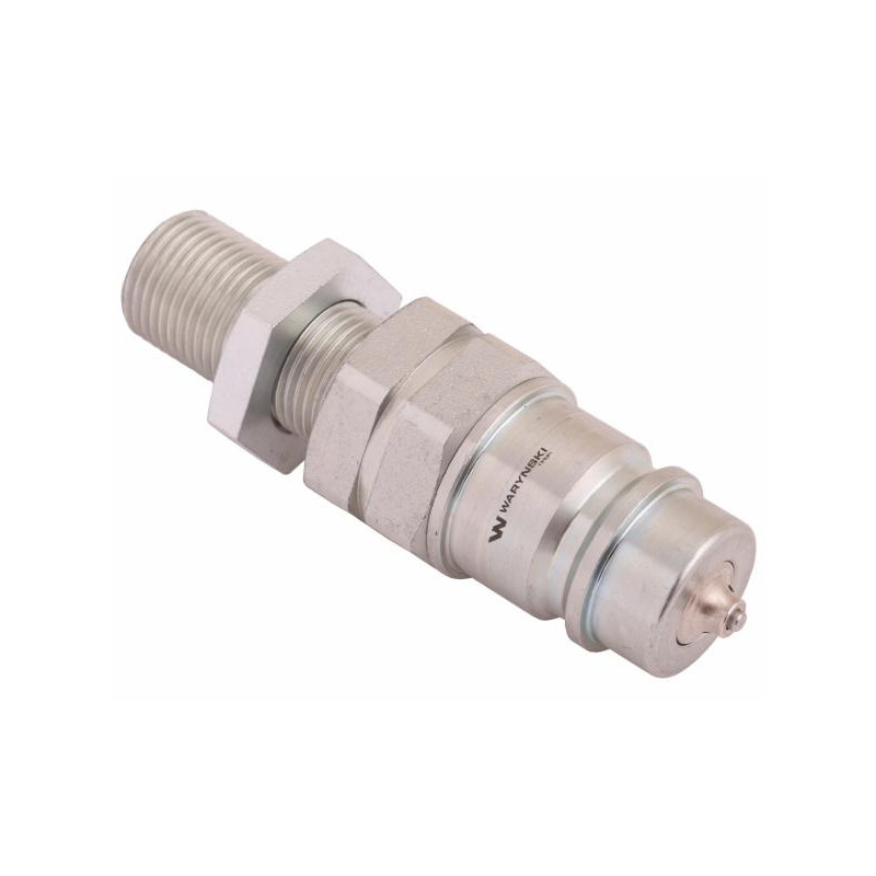 Szybkozłącze hydrauliczne wtyczka long z eliminatorem ciśnienia M18x1.5 gwint zew. EURO (9100818W) (ISO 7241-A) Waryński