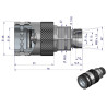 Szybkozłącze hydrauliczne gniazdo M22x1.5 gwint zewnętrzny EURO PUSH-PULL (9100822G) (ISO 7241-A) Waryński