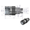 Szybkozłącze hydrauliczne gniazdo z eliminatorem ciśnienia M22x1.5 gwint zew. EURO PUSH-PULL (9100822G) (ISO 7241-A) Waryński