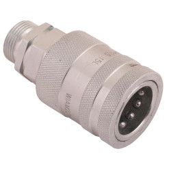 Szybkozłącze hydrauliczne gniazdo z eliminatorem ciśnienia M22x1.5 gwint zew. EURO PUSH-PULL (9100822G) (ISO 7241-A) Waryński
