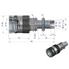 Szybkozłącze hydrauliczne gniazdo long z eliminatorem ciśnienia M18x1.5 gwint zew. EURO PUSH-PULL (ISO 7241-A) Waryński