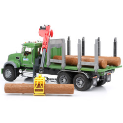 MACK Granite do przewozu drzewa z HDS i pniami 02824 Zabawka Bruder