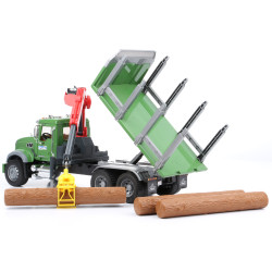 MACK Granite do przewozu drzewa z HDS i pniami 02824 Zabawka Bruder