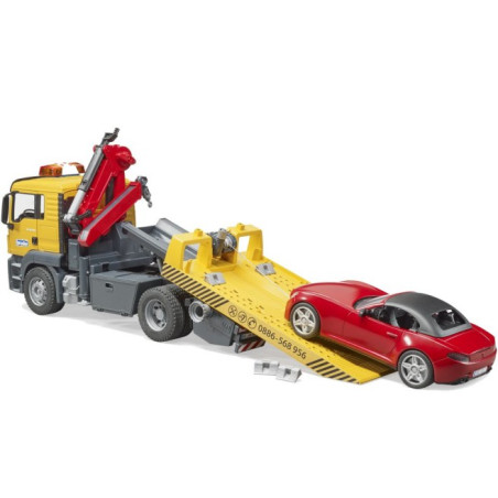 MAN TGS pomoc drogowa z samochodem roadster 03750 Zabawka Bruder