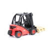 Wózek widłowy Linde H30D + dwie palety 02511 Zabawka Bruder