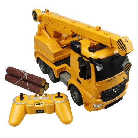 Zdalnie sterowany 1:20 Mercedes Arocs Obrotowy Dźwig i pnie  2,4GHz E526 - 003 Zabawka  Double Eagle